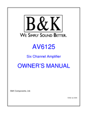 B&K AV6125 Owner's Manual