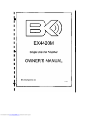 B&K EX4420M Owner's Manual