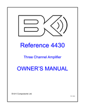 B&K Reference 4430 Owner's Manual