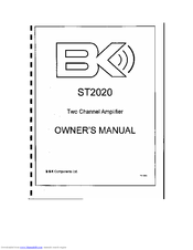 B&K ST2020 Owner's Manual