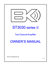 B&K ST3030 Series II Owner's Manual