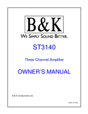 B&K ST3140 Owner's Manual