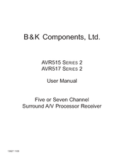 B&K AVR517 Series 2 User Manual
