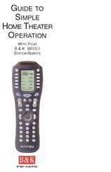 B&K SR10.1 Operation Manual