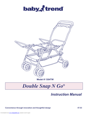 Baby Trend DOUBLE SNAP N GO 1304TW Instruction Manual