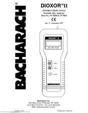 Bacharach DIOXOR 19-7043 Instructions Manual