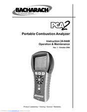 Bacharach PCA 2 24-9448 Operating & Maintenance Instructions