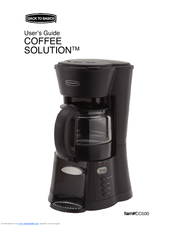 Back to Basics COFFEE SOLUTION CC500 User Manual
