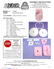Badger Basket Round Doll Crib 01905 Assembling Instructions