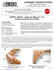Badger Basket Cedar Sandbox 09500 Assembly Instructions
