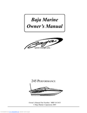 Baja Performance 245 Owner's Manual