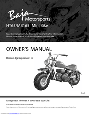Baja HT65 Owner's Manual