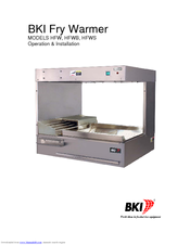 BKI Fry Warmer HFWB Operating & Installation
