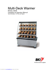 BKI Multi-Deck Warmer MDW Installation And Operation Manual