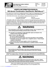 Bard WG-Series User's Information Manual