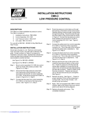 Bard CMH-3 Installation Instructions