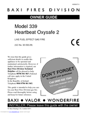 Baxi Fires Division Heartbeat Oxysafe 2 339 Owner's Manual