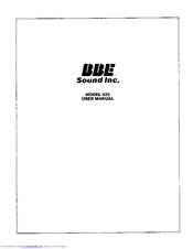 BBE 422 User Manual