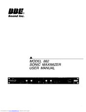 BBE 862 User Manual