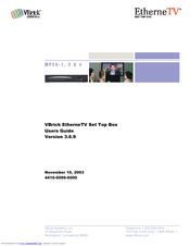 VBrick Systems EtherneTV MPEG-1 User Manual