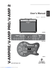 Behringer V Amp 2 Manuals Manualslib