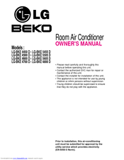 LG Beko LG-BKE4500 D,  LG-BKE5505 D Owner's Manual