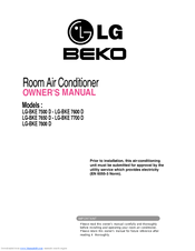 LG Beko LG-BKE 7500 D, LG-BKE 7600 D, Owner's Manual