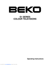 Beko E1 Operating Instructions Manual