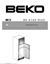 Beko BK 8182 Instructions For Use Manual