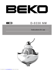 Beko D-9330 NM Instructions For Use Manual