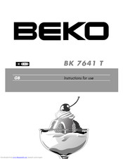 Beko BK 7641 T Instructions For Use Manual