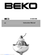 Beko D 9459 NM Instruction Manual