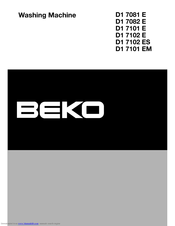 Beko D1 7101 E Operation Manual