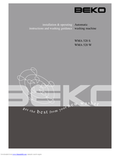 Beko WMA 520 S Installation & Operating Instructions Manual