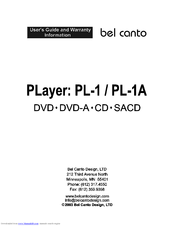 Bel Canto PL-1 User Manual