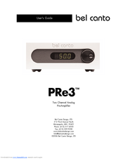 Bel Canto PRe3TM User Manual
