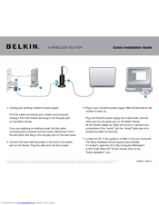 Belkin F5D8236-4  PM01123 Quick Installation Manual