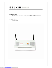 Belkin VoIP Introduction Manual