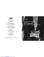 Belkin F8V3080 - TuneCast II Mobile Transmitter User Manual