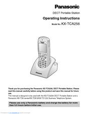 Panasonic DECT Portable Station KX-TCA256 Operating Instructions Manual