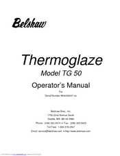 Belshaw Brothers Thermoglaze TG 50 Operator's Manual