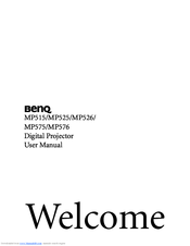 BenQ MP525 - XGA DLP Projector User Manual