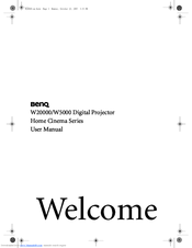 BenQ W20000 Home Cinema Series User Manual