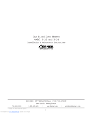 Berner B-22 Installation And Maintenance Instructions Manual