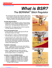 Bernina BSR Specification Sheet