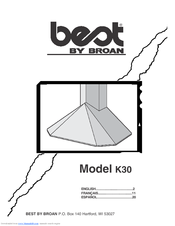 Broan Best K30 User Manual