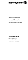 Beyerdynamic SHM 800 Series Product Information
