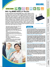 Billion (802.11g) ADSL2+ Modem/Router BIPAC 5102G Specifications