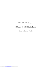 Billion BiGuard S5 Remote Portal Manual