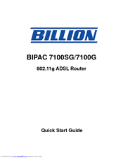 Billion BiPAC 7100SG Quick Start Manual